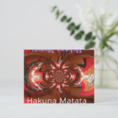 Hakuna Matata Halloween Mask Kaleidoscope Abstract Briefkaart (Staand voorkant)