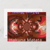Hakuna Matata Halloween Mask Kaleidoscope Abstract Briefkaart (Voorkant / Achterkant)