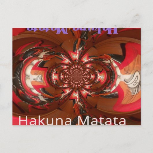 Hakuna Matata Halloween Mask Kaleidoscope Abstract Briefkaart (Voorkant)