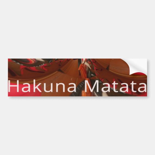 Hakuna Matata Halloween Mask Kaleidoscope Abstract Bumpersticker (Voorkant)