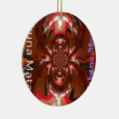 Hakuna Matata Halloween Mask Kaleidoscope Abstract Keramisch Ornament (Rechts)