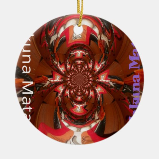 Hakuna Matata Halloween Mask Kaleidoscope Abstract Keramisch Ornament (Voorkant)