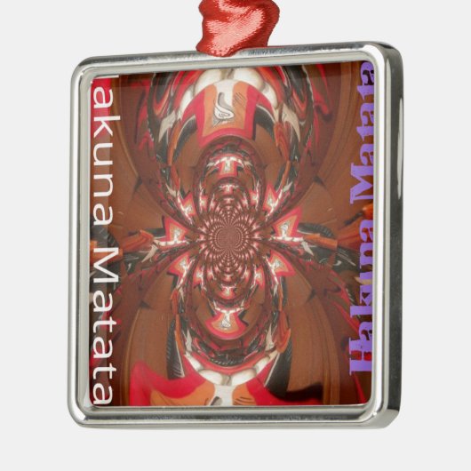 Hakuna Matata Halloween Mask Kaleidoscope Abstract Metalen Ornament (Links)