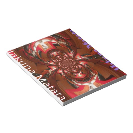 Hakuna Matata Halloween Mask Kaleidoscope Abstract Notitieblok (Schuin)