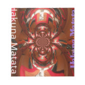 Hakuna Matata Halloween Mask Kaleidoscope Abstract Notitieblok (Voorkant)