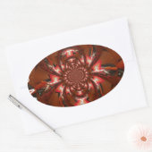 Hakuna Matata Halloween Mask Kaleidoscope Abstract Ovale Sticker (Envelop)