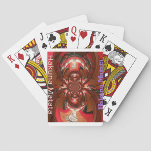 Hakuna Matata Halloween Mask Kaleidoscope Abstract Pokerkaarten