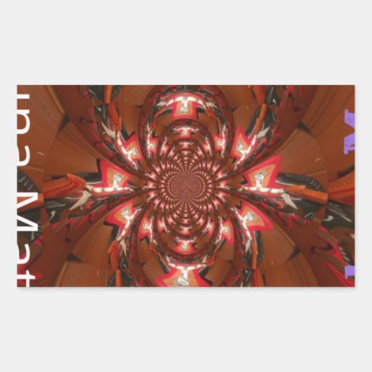 Hakuna Matata Halloween Mask Kaleidoscope Abstract Rechthoekige Sticker (Voorkant)