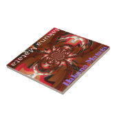 Hakuna Matata Halloween Mask Kaleidoscope Abstract Tegeltje (Zijkant)