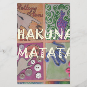 Hakuna Matata Hand Gebaar Kunstprint Briefpapier