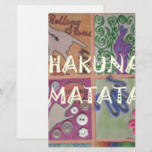 Hakuna Matata Hand Gebaar Kunstprint Briefpapier (Voorkant / Achterkant)