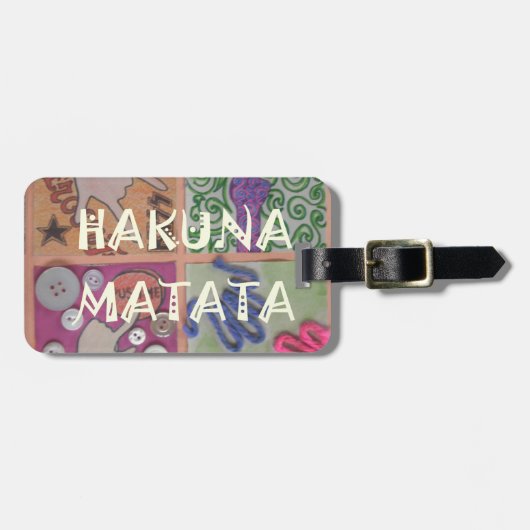 Hakuna Matata Handteken Art Print Bagagelabel (Voorkant horizontaal)