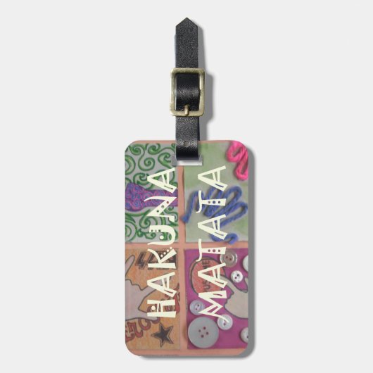 Hakuna Matata Handteken Art Print Bagagelabel (Voorkant verticaal)