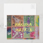 Hakuna Matata Handteken Art Print Briefkaart (Voorkant / Achterkant)