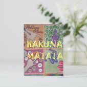 Hakuna Matata Handteken Art Print Briefkaart (Staand voorkant)