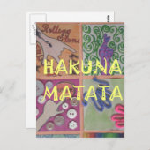 Hakuna Matata Handteken Art Print Briefkaart (Voorkant / Achterkant)