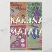 Hakuna Matata Handteken Art Print Briefpapier (Voorkant)