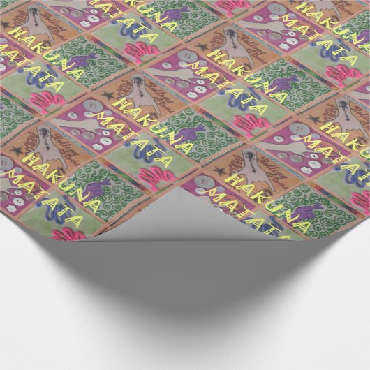 Hakuna Matata Handteken Art Print Cadeaupapier (Hoek)