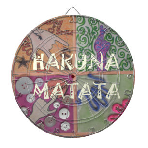 Hakuna Matata Handteken Art Print Dartbord
