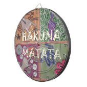 Hakuna Matata Handteken Art Print Dartbord (Voorkant Rechts)