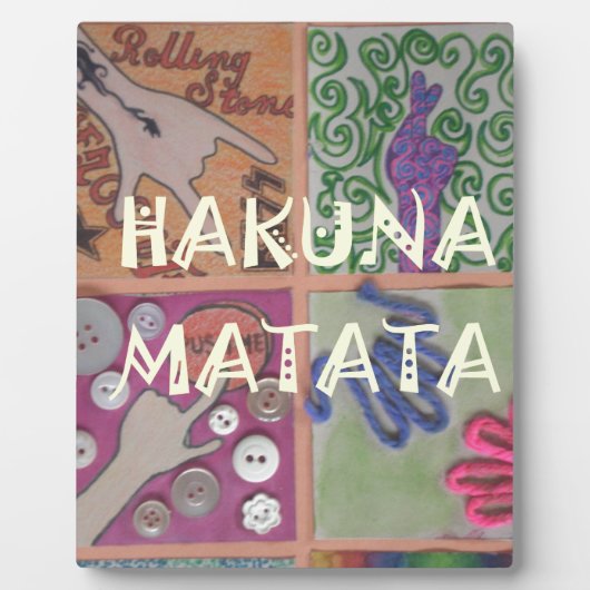 Hakuna Matata Handteken Art Print Fotoplaat (Voorkant)