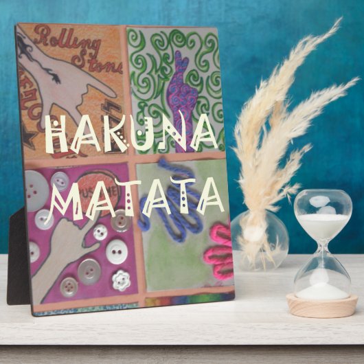 Hakuna Matata Handteken Art Print Fotoplaat (Zijkant)