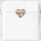 Hakuna Matata Handteken Art Print Hart Sticker (Tas)