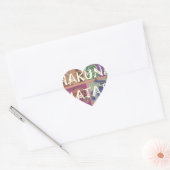 Hakuna Matata Handteken Art Print Hart Sticker (Envelop)