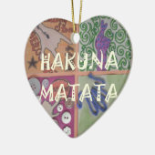 Hakuna Matata Handteken Art Print Keramisch Ornament (Links)