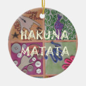 Hakuna Matata Handteken Art Print Keramisch Ornament (Voorkant)