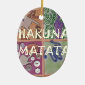 Hakuna Matata Handteken Art Print Keramisch Ornament (Voorkant)
