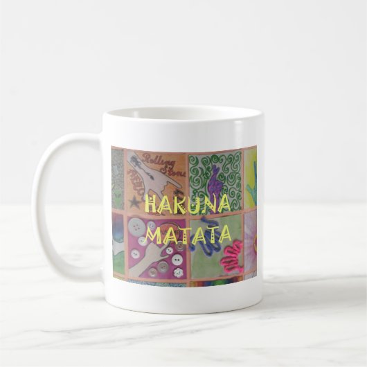 Hakuna Matata Handteken Art Print Koffiemok (Links)