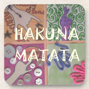 Hakuna Matata Handteken Art Print Onderzetter