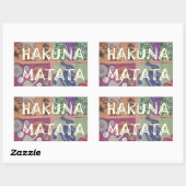 Hakuna Matata Handteken Art Print Rechthoekige Sticker (Vel)