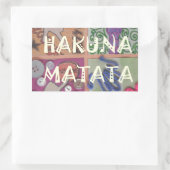 Hakuna Matata Handteken Art Print Rechthoekige Sticker (Tas)