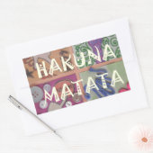 Hakuna Matata Handteken Art Print Rechthoekige Sticker (Envelop)