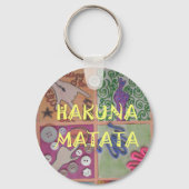 Hakuna Matata Handteken Art Print Sleutelhanger (Voorkant)