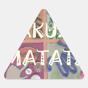 Hakuna Matata Handteken Art Print Sticker