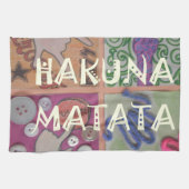 Hakuna Matata Handteken Art Print Theedoek (Horizontaal)