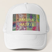 Hakuna Matata Handteken Art Print Trucker Pet (Voorkant)