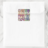 Hakuna Matata Handteken Art Print Vierkante Sticker (Tas)