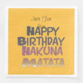 Hakuna Matata Happy Birthday Servetten (Voorkant)