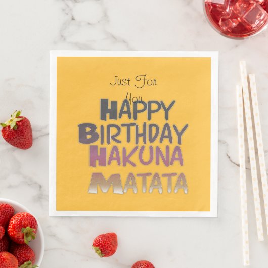 Hakuna Matata Happy Birthday Servetten (Insitu)