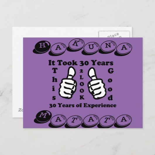 Hakuna Matata Het duurde 30 jaar om er zo goed uit Briefkaart (Voorkant / Achterkant)
