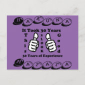 Hakuna Matata Het duurde 30 jaar om er zo goed uit Briefkaart (Voorkant)