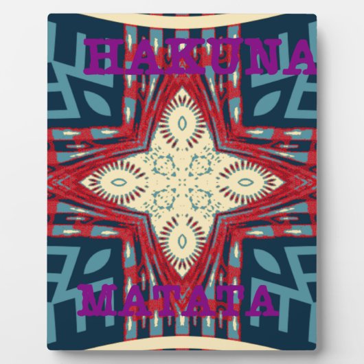 Hakuna Matata Hoop ontwerp Fotoplaat (Voorkant)