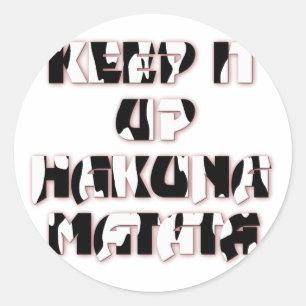 Hakuna Matata Hou het vol cadeaus Ronde Sticker