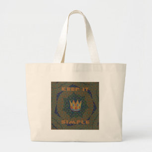 Hakuna matata houdt het eenvoudig grote tote bag