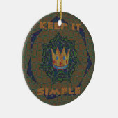 Hakuna matata houdt het eenvoudig keramisch ornament (Rechts)