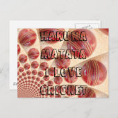 Hakuna Matata Ik hou van Cricket briefkaart (Voorkant / Achterkant)